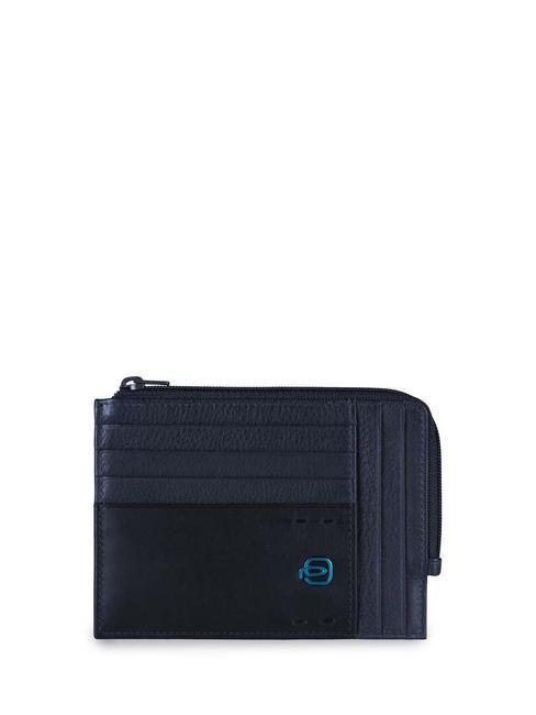 PIQUADRO Billetera Línea PULSE, en cuero azul - Carteras Hombre
