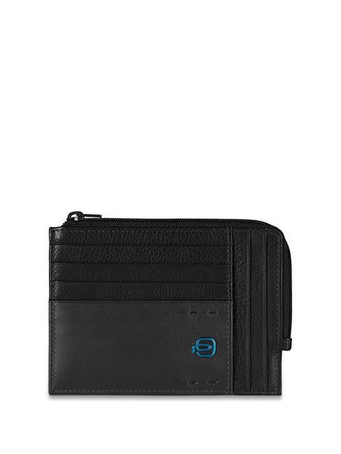 PIQUADRO Billetera Línea PULSE, en cuero negro - Carteras Hombre