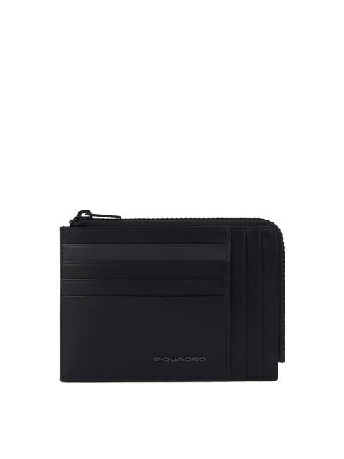 PIQUADRO W122 Monedero y tarjetero de piel negro - Carteras Hombre