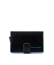 PIQUADRO BLUE SQUARE Tarjetero de piel y metal - Carteras Hombre