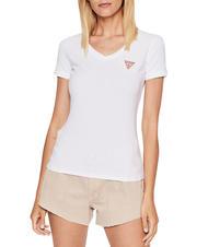 GUESS MINI TRIANGLE camiseta con cuello en V - camiseta