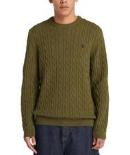 TIMBERLAND P-B LAMBWOOL Jersey de cuello redondo en mezcla de lana - Suéteres de los hombres