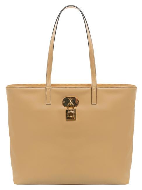 TWINSET T LOCK Bolsa de hombro marrón nuez - Bolsos Mujer
