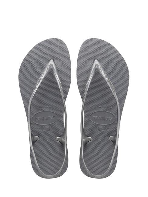 HAVAIANAS SUNNY II Sandalias de dedo con tiras acero / gris - Zapatos Mujer
