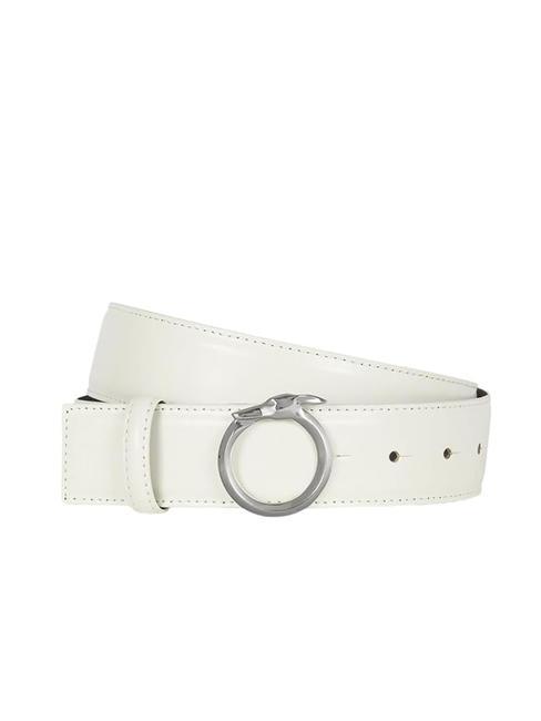 TRUSSARDI GREYHOUND  Cinturón de piel fabricado en Italia. blanquecino - Cinturones