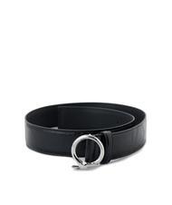 TRUSSARDI GREYHOUND  Cintur&oacute;n con estampado de cocodrilo NEGRO - Cinturones - 1