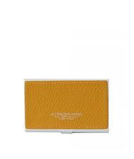 SPALDING Porta Biglietti da Visita En cuero y aluminio mostaza - Carteras Hombre - 1