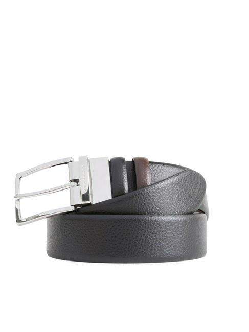PIQUADRO MODUS Cinturón de piel reversible negro marrón - Cinturones