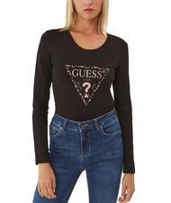 GUESS LEO TRIANGLE Camiseta con tachuelas jetbla - camiseta - 1