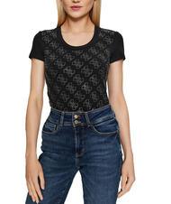 GUESS ALLOVER Camiseta con logo por toda la prenda jetbla - camiseta - 1