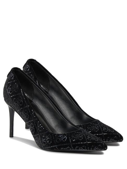 GUESS RICAN Escote con logo de strass de 4 g negro1 - Zapatos Mujer