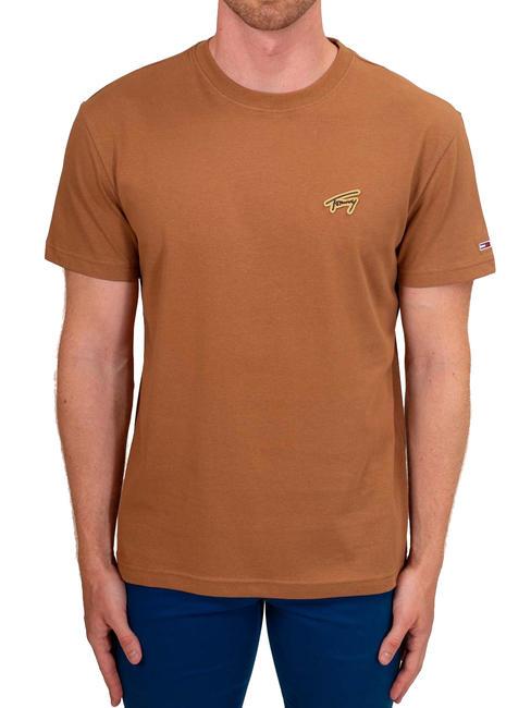 TOMMY HILFIGER TJ CLASSIC GOLD SIGNATURE Camiseta de algodón caqui del desierto - camiseta