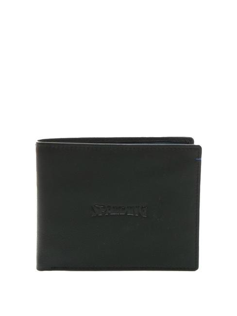 SPALDING COLOR WALLET Billetera de cuero negro/azul marino - Carteras Hombre