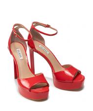 GUESS CAMPIONARIO - ALDEN2 D&Eacute;COLLET&Eacute; ROJO - Zapatos Mujer - 1