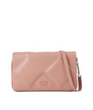 CALVIN KLEIN RE-LOCK QUILT bolsa de hombro rosa ceniza - Bolsos Mujer - 1