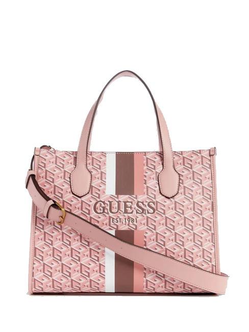 GUESS SILVANA Bolso de mano, con bandolera logotipo de rosa de albaricoque - Bolsos Mujer