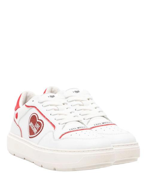 LOVE MOSCHINO BOLD 40 MIX Zapatillas blanco rojo - Zapatos Mujer