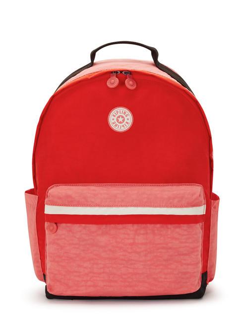 KIPLING DAMIEN L Mochila con soporte para portátil de 15,6" bloque rosa tango - Mochilas Escuela & Tiempo Libre