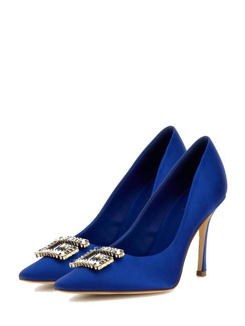 GUESS SCANDEL2 Zapatos de tacón con joya de raso azul - Zapatos Mujer