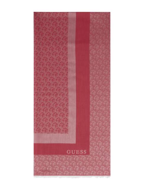 GUESS SILVANA bufanda con logo G-cube logotipo magenta - Bufandas