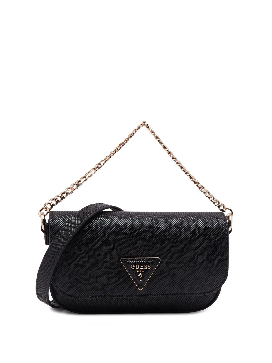 Guess Brynlee Mini Bolso Bandolera Con Asa De Cadena Negro