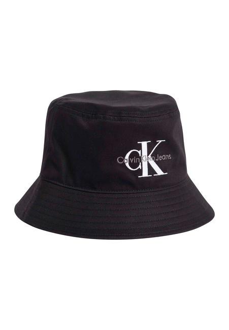 CALVIN KLEIN CK JEANS MONOGRAM BUCKET Gorro de algodón negro - Sombreros