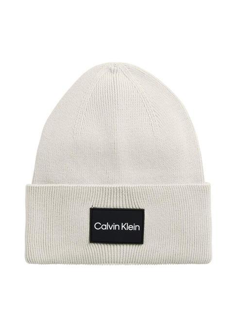 CALVIN KLEIN FINE COTTON RIB Gorro de algodón crudo oscuro - Sombreros