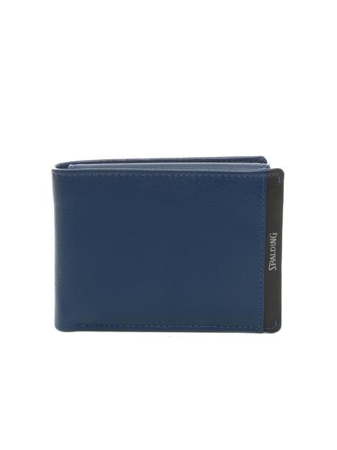 SPALDING STRIPE Cartera de piel con solapa azul marino/marrón - Carteras Hombre