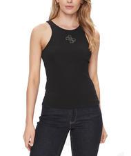GUESS ROUND GUENDALINA Camiseta sin mangas con logo en el frente jetbla - camiseta - 1