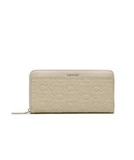 CALVIN KLEIN CK MUST Cartera con cremallera alrededor beige piedra - Carteras Mujer - 1