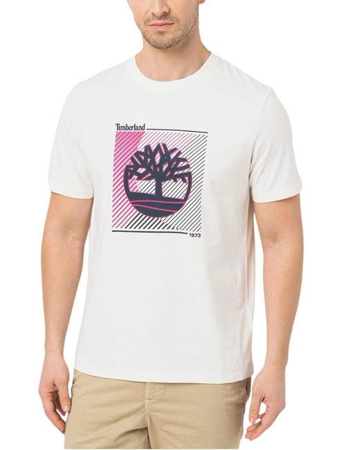 TIMBERLAND SS TREE LOGO GRAPHIC Camiseta de algodón blanco de la vendimia - camiseta