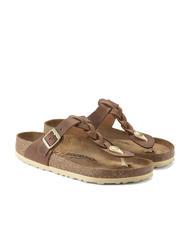 BIRKENSTOCK GIZEH Chanclas de piel co&ntilde;ac - Zapatos unisex - 1
