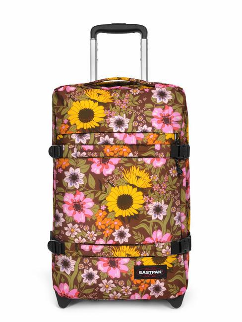 EASTPAK TRANSIT'R S Carro de equipaje de mano marrón flor pop - Equipaje de mano