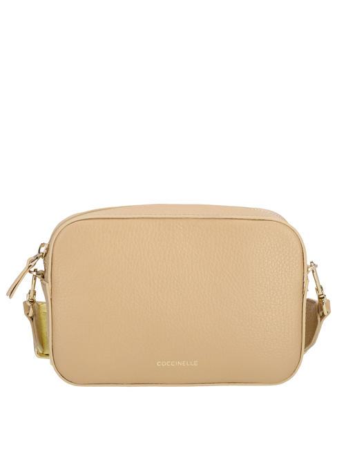 COCCINELLE TEBE Bolso bandolera en piel texturizada beige fresco - Bolsos Mujer