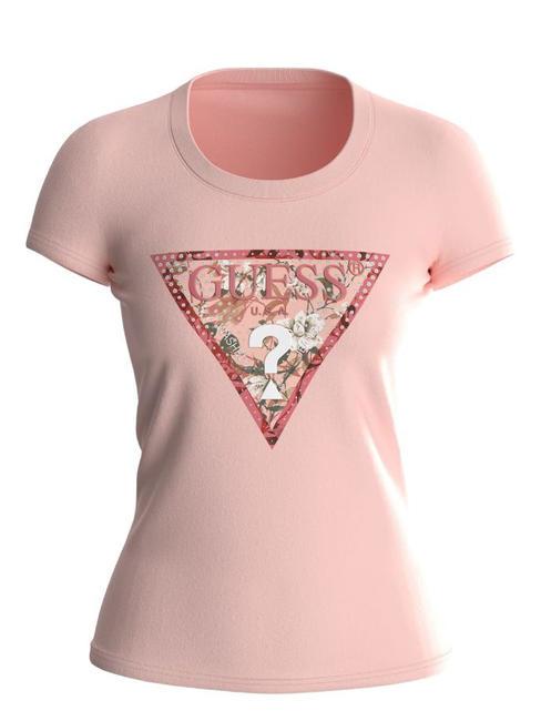 GUESS SATIN Camiseta de algodón elástico quiero ser rosa - camiseta