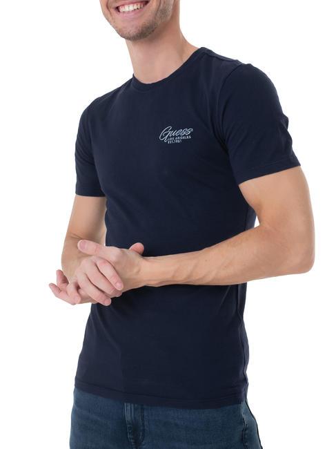 GUESS TRIANGLE ITALIS Camiseta de algodón smartblue - camiseta