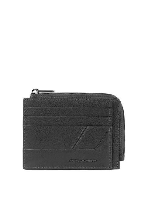 PIQUADRO S129  Tarjetero/monedero de piel negro - Carteras Hombre