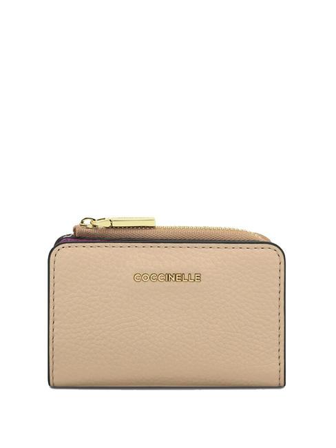COCCINELLE METALLIC TRICOLOR Billetera de cuero tostada/corteza/dahl - Carteras Mujer