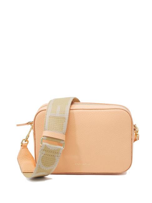 COCCINELLE TEBE Bolso bandolera en piel texturizada amanecer - Bolsos Mujer