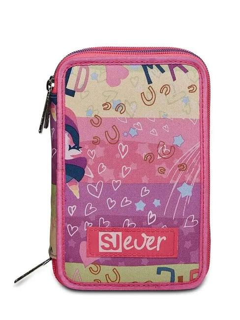SJGANG EVER RAYLY GIRL Estuche escolar 3 cremalleras con kit escolar rosa de verano - Estuches y Accesorios