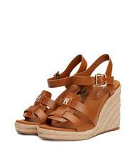 TOMMY HILFIGER TH Sandalias cu&ntilde;a alpargatas altas piel - Zapatos Mujer