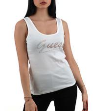 GUESS LOGO GLITTER Camiseta sin mangas de algod&oacute;n purwhite - camiseta - 1