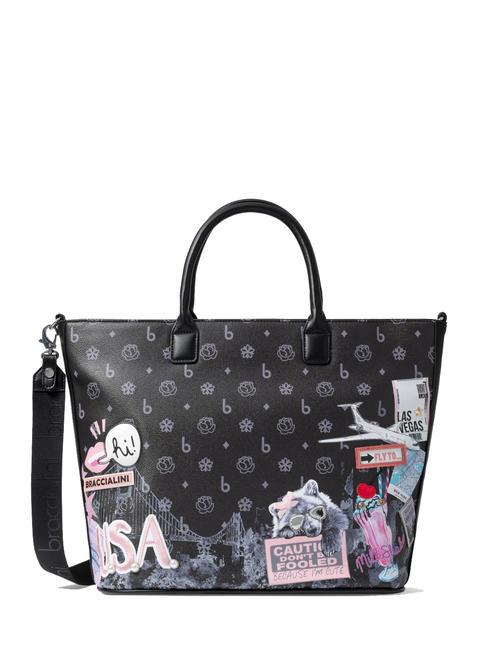 BRACCIALINI CARTOLINE Bolso tote con bandolera multi - Bolsos Mujer