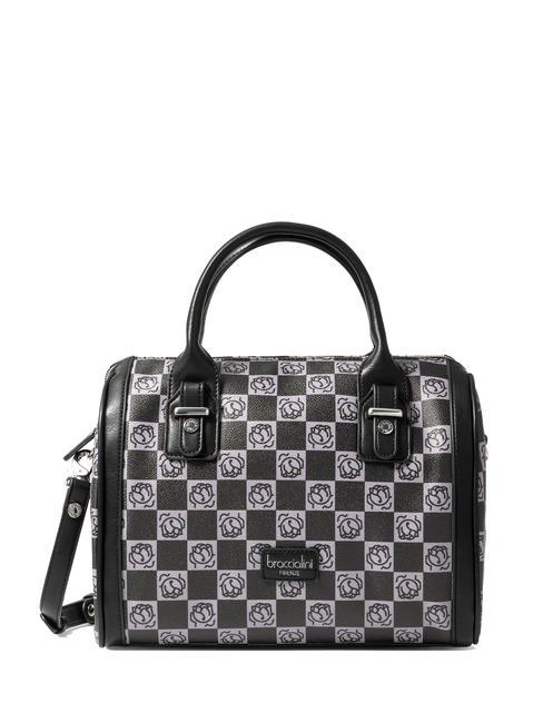BRACCIALINI MONORANGE Bolsa baúl con bandolera negro - Bolsos Mujer