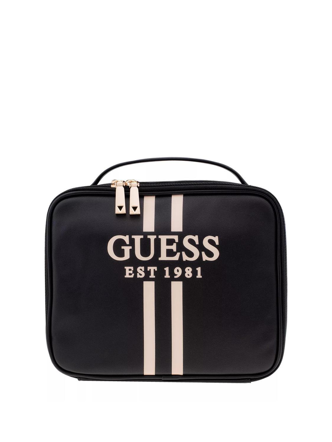 Guess Milred Neceser Con Logo Estampado Negro Compra A Precios De Outlet