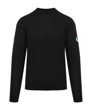 AQUASCUTUM LATERAL LOGO Jersey de mezcla de lana con cuello redondo - Suéteres de los hombres