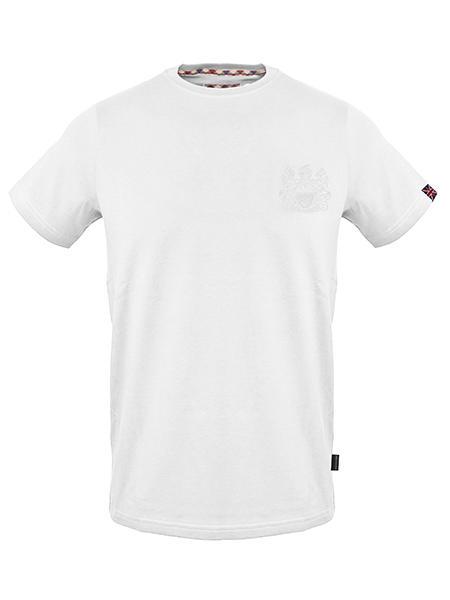 AQUASCUTUM TONAL ALDIS LOGO Camiseta de algodón blanco - camiseta
