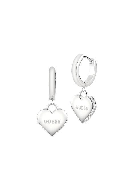 GUESS FALLING IN LOVE Pendientes de corazón SILVER - Pendientes