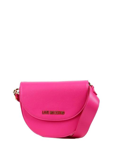 LOVE MOSCHINO SADDLE Mini bolso bandolera, con bandolera fucsia - Bolsos Mujer