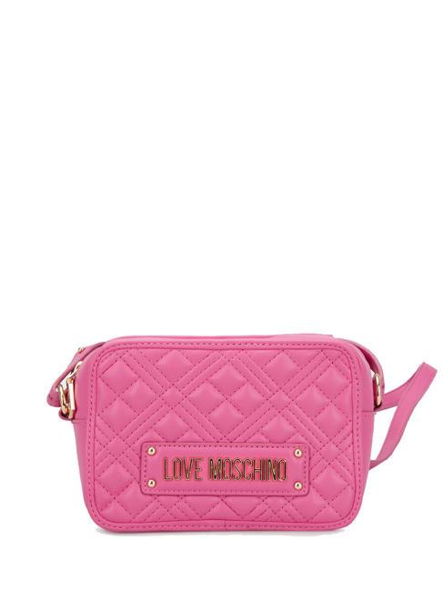 LOVE MOSCHINO QUILTED Bolso de hombro para cámara fucsia - Bolsos Mujer